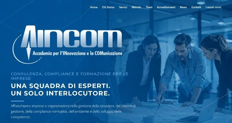Home page del sito AINCOM