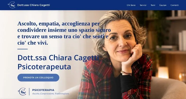 Home page del sito Dott.ssa Chiara Cagetti, psicoterapeuta
