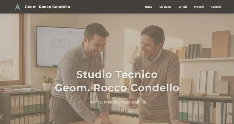 Home page del sito Studio Tecnico Geom. Rocco Condello