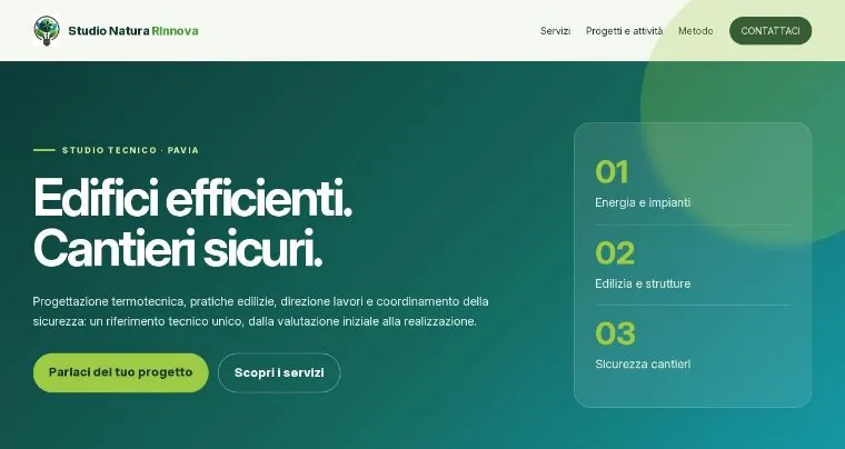 Home page del sito Studio Natura Rinnova